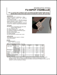 FU-68PDF-V520M108B datasheet: Wavelength:1569nm DFB-LD module with polarization maintaining fiber pigtail FU-68PDF-V520M108B