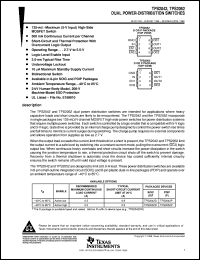 TPS2052D datasheet:  DUAL POWER DISTRIBUTION SWITCH W/POS ENABLE TPS2052D