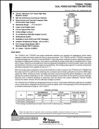 TPS2052DR datasheet:  DUAL POWER DISTRIBUTION SWITCH W/POS ENABLE TPS2052DR