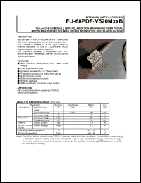 FU-68PDF-520M31B datasheet: Wavelength:1538nm DFB-LD module with polarization maintaining fiber pigtail FU-68PDF-520M31B