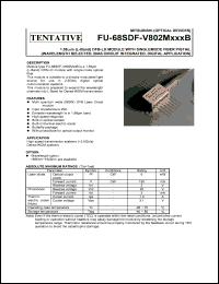 FU-68SDF-V802M189B datasheet: 1.58m DFB-LD module with singlemode fiber pigtail FU-68SDF-V802M189B