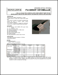 FU-68SDF-V810M103B datasheet: Wavelength:1567nm DFB-LD module with singlemode fiber pigtail FU-68SDF-V810M103B