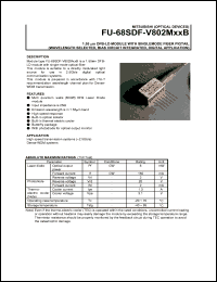 FU-68SDF-802M9B datasheet: 1.55m DFB-LD module with singlemode fiber pigtail FU-68SDF-802M9B