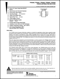 TPS2031DR datasheet:  POWER DISTRIBUTION SWITCHES TPS2031DR