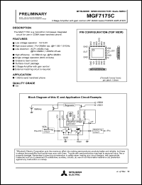 MGF7175C datasheet: UHF band GaAs power amplifier MGF7175C