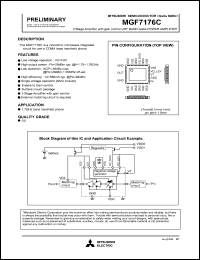 MGF7176C datasheet: UHF band GaAs power amplifier MGF7176C