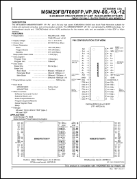 M5M29FB800FP datasheet: CMOS 3.3V-only, block erase flash memory M5M29FB800FP