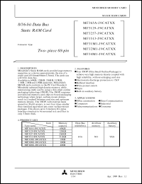 MF3129-J9CATXX datasheet: 8/16-bit data bus static RAM card MF3129-J9CATXX