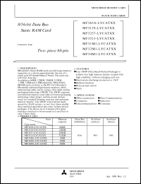 MF3129-LYCATXX datasheet: Mem: 128Kb, 8/16-bit data bus static RAM card MF3129-LYCATXX