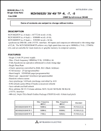 M2V56S20TP-7 datasheet: 256M synchronous DRAM M2V56S20TP-7