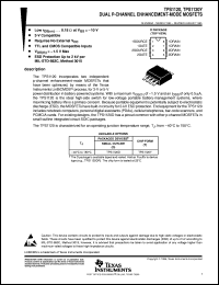 TPS1120DR datasheet:  DUAL P-CHANNEL ENHANCEMENENT-MODE MOSFET TPS1120DR
