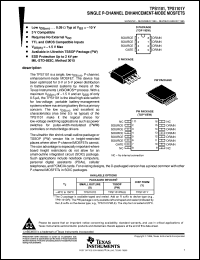 TPS1101DR datasheet:  SINGLE P-CHANNEL ENHANCEMENT-MODE MOSFET TPS1101DR