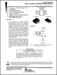TPS1100D datasheet:  SINGLE P-CHANNEL ENHANCEMENT-MODE MOSFET TPS1100D