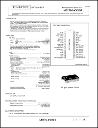 M52780-XXXSP datasheet: BUS controlled 3-channel video pre-amplifier with OSD controller for high resolution color display M52780-XXXSP