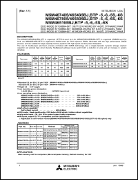 M5M465405BJ-5 datasheet: EDO mode 67108864-bit dynamic RAM M5M465405BJ-5