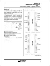 M5M51016BTP-10VL-I datasheet: 1048576-bit (65536-word by 16-bit) CMOS static RAM M5M51016BTP-10VL-I