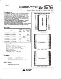 M5M5256DP-55XL datasheet: 262144-bit (32768-word by 8-bit) CMOS static RAM M5M5256DP-55XL