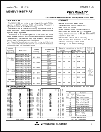 M5M5V416BTP-10H datasheet: 4194304-bit (262144-word by 16-bit) CMOS static RAM M5M5V416BTP-10H