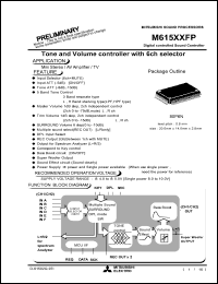 M615XXFP datasheet: Digital controlled sound controller M615XXFP