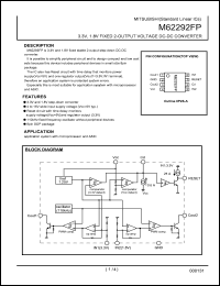 M62292FP datasheet: 3.3V 1.8V fixed 2-input voltage DC-DC converter M62292FP
