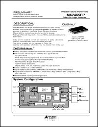 M62465FP datasheet: Dolby Pro logic surround M62465FP