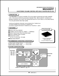 M62496FP datasheet: Electronic volume control with built-in speaten filter M62496FP