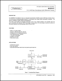 M69899VP datasheet: 2.488 Gbps demultiplexer M69899VP