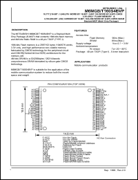 M6MGB160S4BVP datasheet: CMOS 3.3V only flash memory M6MGB160S4BVP