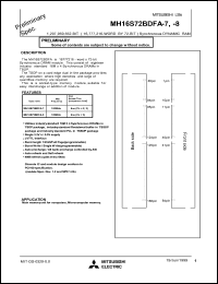 MH16S72BCFA-8 datasheet: 1,207,959,552-bit (16,777,216-word by 72-bit) synchronous DRAM MH16S72BCFA-8