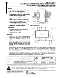 TPS2311IPWR datasheet:  DUAL HOT SWAP POWER CONTROLLER W/INTERDEPENDENT CIRCUIT BREAKER & POWER GOOD REPORTING TPS2311IPWR