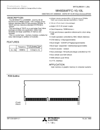 MH8S64FFC-10L datasheet: 536870912-bit (8388608-word by 64-bit) synchronous DRAM MH8S64FFC-10L