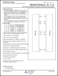 MH8S72DALD-6 datasheet: 603979776-bit (8388608-word by 72-bit) synchronous DRAM MH8S72DALD-6