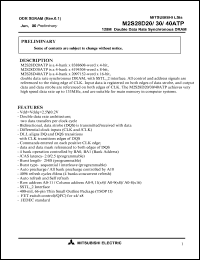 M2S28D30ATP datasheet: 128M double data rate synchronous DRAM M2S28D30ATP