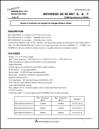 M2V56S30AKT-7 datasheet: 256M synchronous DRAM M2V56S30AKT-7