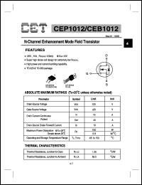 CEP1012 datasheet: N-channel enhancement mode field transistor CEP1012