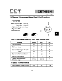 CET453N datasheet:  N-channel enhancement mode field effect transistor CET453N