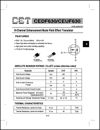 CEDF630 datasheet: N-channel enhancement mode field effect transistor CEDF630