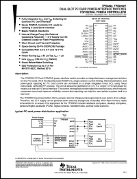 TPS2202IDBLE datasheet:  2-SLOT PC CARD POWER-I/F SW FOR SERIAL PCMCIA CONTROLLER TPS2202IDBLE