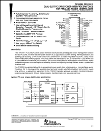 TPS2201IDBR datasheet:  2-SLOT PC CARD POWER-I/F SWITCH FOR PARALLEL PCMCIA CONTROLLER TPS2201IDBR