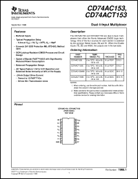 CD54AC153F3A datasheet:  DUAL 4-INPUT MULTIPLEXERS CD54AC153F3A