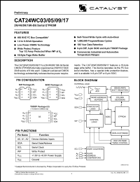 CAT24WC03PI-1.8TE13 datasheet:  2K-bit  1.8-6.0V serial EEPROM CAT24WC03PI-1.8TE13