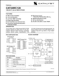 CAT24WC128U14-1.8TE13 datasheet: 1.8V-6.0V 128K-bit IIC serial CMOS EEPROM CAT24WC128U14-1.8TE13