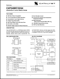 CAT24WC32JA-TE13 datasheet: 2.5V-6.0V 32K-bit IIC serial CMOS EEPROM CAT24WC32JA-TE13