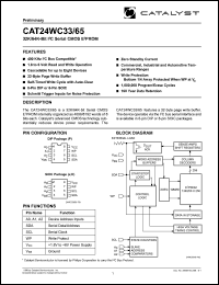 CAT24WC65JA-1.8TE13 datasheet: 1.8V-6.0V 65K-bit IIC serial CMOS EEPROM CAT24WC65JA-1.8TE13