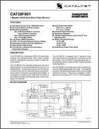 CAT28F001P-90BT datasheet: 90ns  1M-bit CMOS boot block flash memory CAT28F001P-90BT