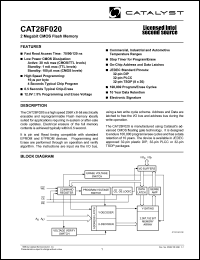 CAT28F020NA-70T datasheet: 70ns  2M-bit CMOS  flash memory CAT28F020NA-70T