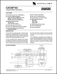 CAT28F102T14-70T datasheet: 70ns  1M-bit CMOS  flash memory CAT28F102T14-70T