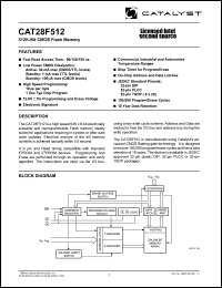 CAT28F512N-15T datasheet: 150ns  512K-bit CMOS  flash memory CAT28F512N-15T