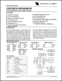 CAT25C02S-TE13 datasheet: 2.5-6.0V 2K SPI serial CMOS EEPROM CAT25C02S-TE13