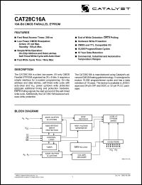 CAT28C16AN-20T datasheet: 16K CMOS parallel EEPROM 200ns CAT28C16AN-20T